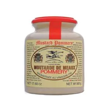 Pommery Meaux Mustard Stone Jar 17.6-Ounce Gourmet Mustard