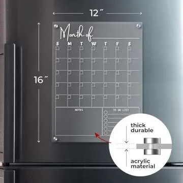 CobyCrylic Magnetic Acrylic Calendar - Stylish & Functional