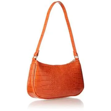 The Drop Women's Melanie Small Shoulder Bag - Fire Orange, Chic 90's Style