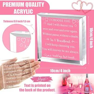 Yulejo To My Man Acrylic Gift for Birthdays and Anniversaries