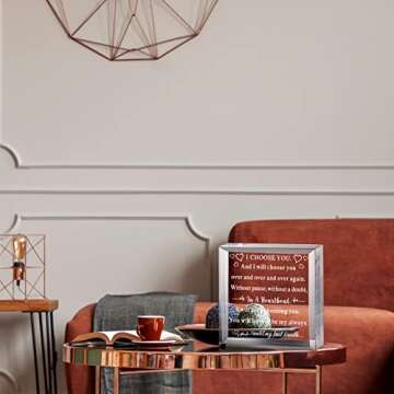 Yulejo To My Man Acrylic Gift for Birthdays and Anniversaries