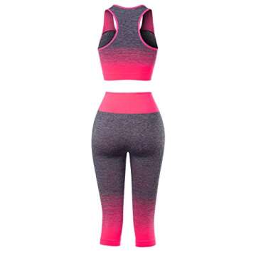 MixMatchy Women's Fuchsia Sports Bra & Capri Set