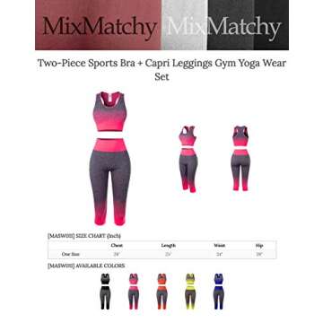 MixMatchy Women's Fuchsia Sports Bra & Capri Set