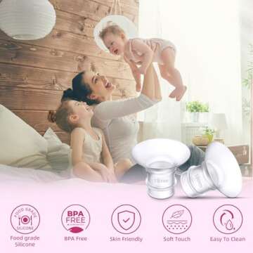 Flange Inserts 13/15/17/19/21mm 5pcs,Suitable for Medela,Spectra 24mm Shields/Flanges,Compatible with Momcozy S12 Pro/S9 Pro/S9/S12 Wearable Breast Pump,Reduce 24mm Tunnel Down to Correct Size