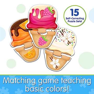 The Learning Journey: My First Match It - Ice Cream Colors - 15 Piece Self-Correcting Matching Puzzl...