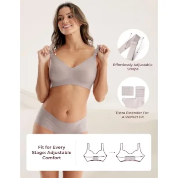 Momcozy Nursing Bra 2 Pack Comfort Wireless Maternity Bralette