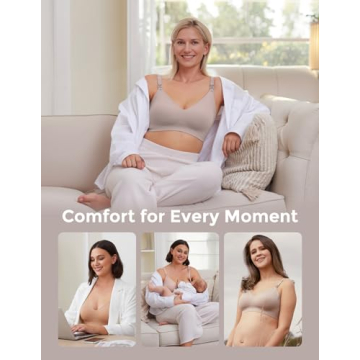 Momcozy Nursing Bra 2 Pack Comfort Wireless Maternity Bralette