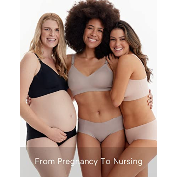 Momcozy Nursing Bra 2 Pack Comfort Wireless Maternity Bralette
