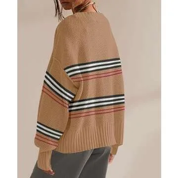 Womens Fall Knit Tops Fashion Long Sleeve Cashmere Cardigan 2024 Chunky Sweater Outfits Oversized Lightweight Knitted Cardigans