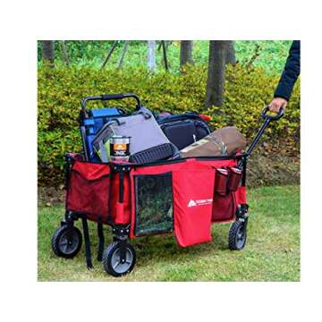 Ozark-Trail Folding Wagon, Red - Durable & Multi-Use Design
