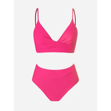 CUPSHE High Waisted Twist Front Bikini Set for Women