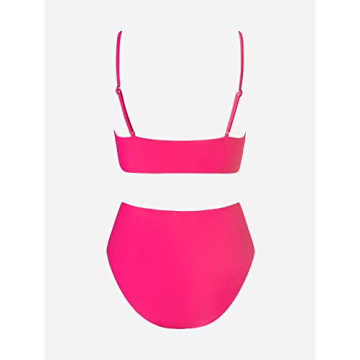 CUPSHE High Waisted Twist Front Bikini Set for Women