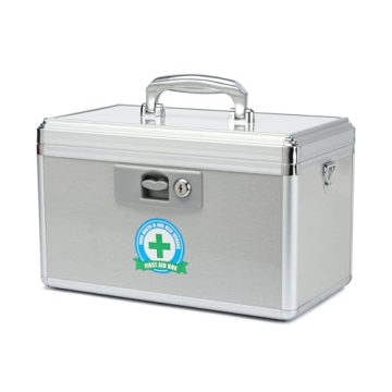 HEWEI Lockable Medication Box, Childproof Medicine Lock Organizer, Locking Box for Secure Cash, Jewe...
