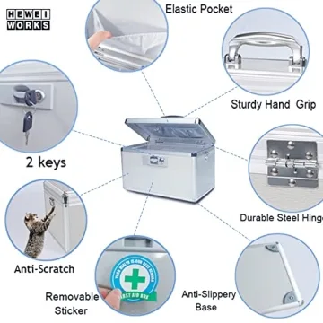 HEWEI Lockable Medication Box, Child Safety and Security