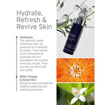 Kerstin Florian Neroli Water Face Mist | Orange Blossom Aromatherapy Spray | Hydrate & Refresh Skin with Probiotics & Peptides | All Natural | Vegan | Cruelty Free (1.0 fl oz)