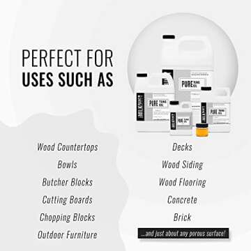 Real Milk Paint, Pure Tung Oil for Wood Finishing, Cutting Boards, Outdoor Furniture, Butcher Blocks, Wood Flooring, Food Grade, Waterproof, 32 oz