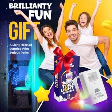 Mind-Glowing Toilet Light with Motion Sensor - Toilet Bowl Night Light with Color Changing LED, Dimmer - Funny Gag Gift for Men, Women, Dad, Mom - Kids Bathroom Accessories for Potty Training