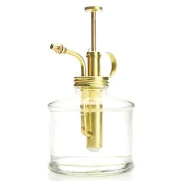 Chic Purism Style Plant Mister - Glass & Brass Sprayer