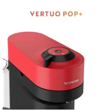 Nespresso Vertuo Pop+ Coffee and Espresso Maker by Breville with Milk Frother, Spicy Red
