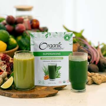 Organic Traditions Super Greens Powder with Turmeric 100g