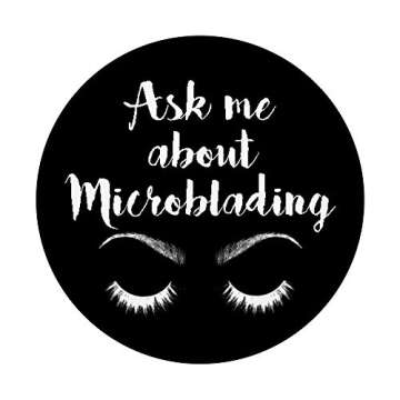 Ask Me About Microblading Brows Eyebrows PopSockets PopGrip: Swappable Grip for Phones & Tablets