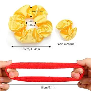 60 Pcs Scrunchies Soft Velvet Scrunchies and Satin Hair Scrunchies for Girls Silk Elastic Hair Ties ...