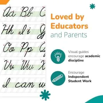 Channie's Quick & Neat Writing Pad, Practical Kids Handwriting Practice Workbook, 40 Color-Coded Double-Sided Worksheets for Easy Learning, Improves Penmanship & Writing Skills