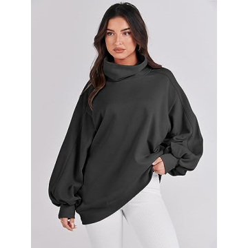 ANRABESS Women's Oversized Sweatshirts 2024 Long Sleeve Cowl Neck Casual Loose Fit Hoodies Fall Trendy Pullover Tunic Top