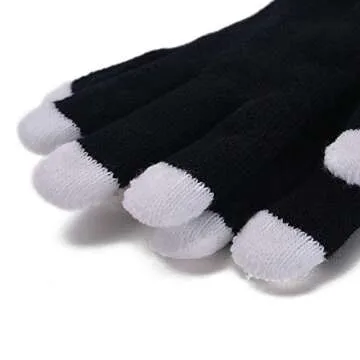 BAJOTAL LED Gloves Finger Light Up Glow Rave Glove Flashing Christmas Gift Halloween Party Favors-Extra Battries Bonus