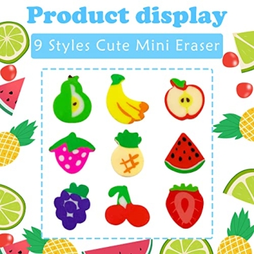300 Mini Fruit Erasers - Perfect Classroom Gifts and Prizes