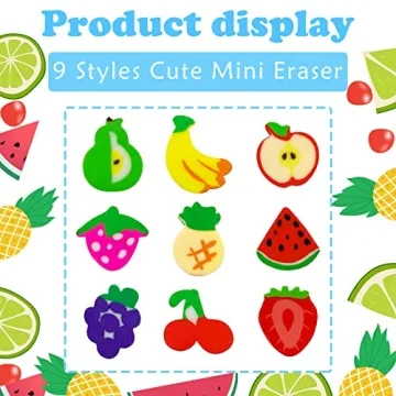 300 Mini Fruit Erasers - Perfect Classroom Gifts and Prizes