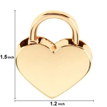 Warmtree Gold Heart Shaped Padlocks - Secure & Charming