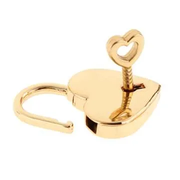 Warmtree Gold Heart Shaped Padlocks - Secure & Charming