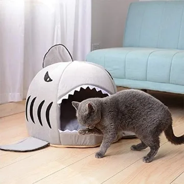Cozy TORDES Shark Bed for Small Pets Under 12lbs