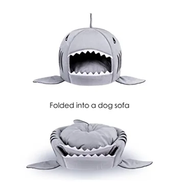 Cozy TORDES Shark Bed for Small Pets Under 12lbs