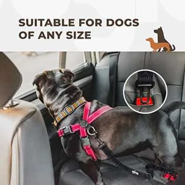 Adjustable 12"-37" Wuglo Dog Seat Belt for Cars