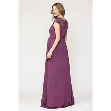 Trendy Purple Lace Maternity Maxi Dress - HELLO MIZ
