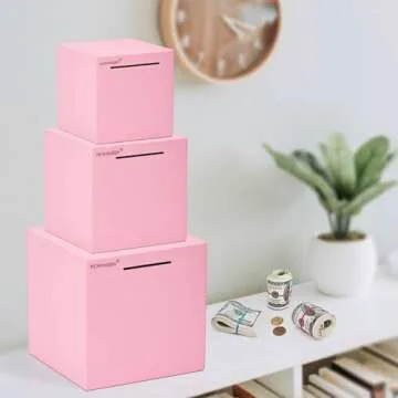 HCHANGEN Piggy Bank for Adults Must Break to Open Unbreakable Stainless Steel Piggy Bank Metal Piggy Bank for Cash Saving (Pink, 4.72inches)