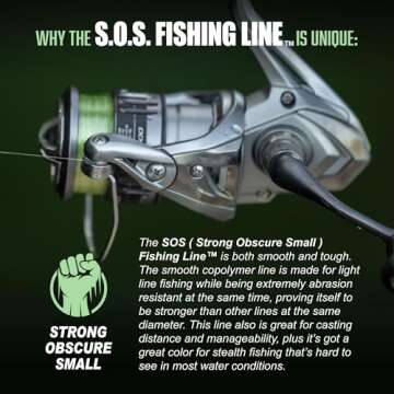 Leland's Lures Trout Magnet S.O.S. Fishing Line, Fishing Equipment and Accessories, 350 yds, 2 lb Test