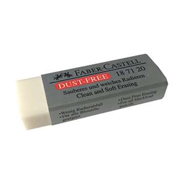 [Pack of 4] Faber-Castell LARGE Eraser Dust Free Clean and Soft Erasing for ART, OFFICE, SCHOOL USE (6.2x2x1.25cm)