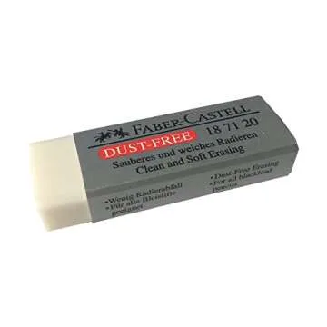 [Pack of 4] Faber-Castell LARGE Eraser Dust Free Clean and Soft Erasing for ART, OFFICE, SCHOOL USE (6.2x2x1.25cm)