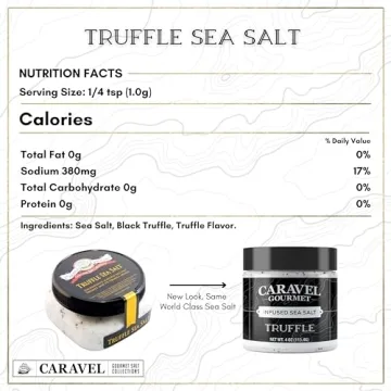 Premium Black Truffle Salt for Gourmet Cooking & Snacks