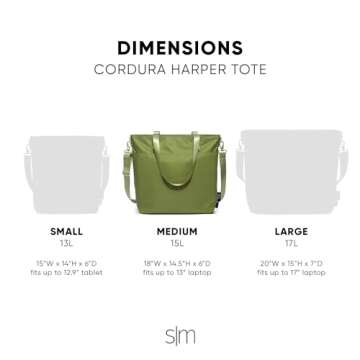 Simple Modern Tote Bag for Women | Medium Water-Resistant Laptop Purse with Compartments and Zipper Top | Shoulder Bag with Pockets for Work, Travel & School | Olive