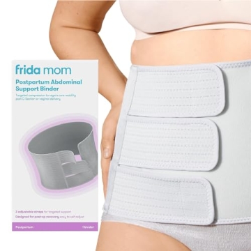 Frida Mom Belly Binder for Natural Delivery & C-Section Recovery, Adjustable Compression Wrap