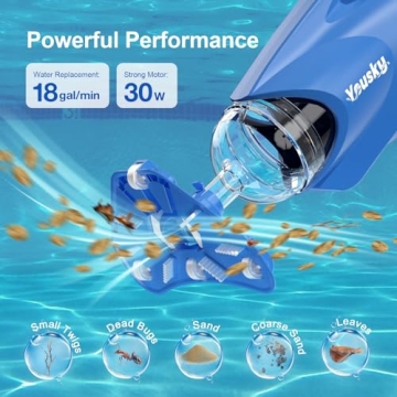 Yousky Cordless Handheld Pool Vacuum for Effortless Cleaning