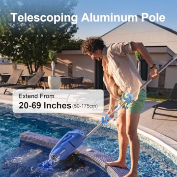 Yousky Cordless Handheld Pool Vacuum for Effortless Cleaning