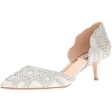 Badgley Mischka Women's Ginny Dress Pump - Elegant Wedding Shoes in Ivory