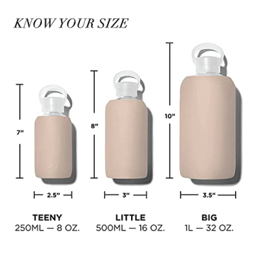 bkr Little Smooth 16oz Glass Water Bottle for Hydration