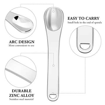 WLLHYF Mini Metal Makeup Spatula Skin Care Cosmetic Spoon Reusable Applicator, Beauty Scoop for Facial Cosmetic for Face Mask Cream Lotions Moisturizers