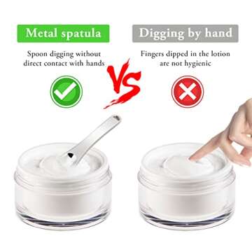 WLLHYF Mini Metal Makeup Spatula Skin Care Cosmetic Spoon Reusable Applicator, Beauty Scoop for Facial Cosmetic for Face Mask Cream Lotions Moisturizers